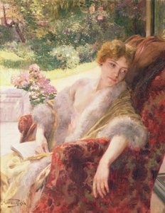Retrato de una mujer con abrigo de piel